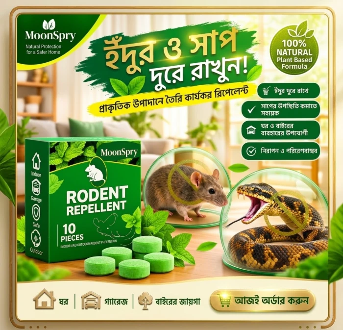 MoonSpry Natural Rodent Repellent Tablets (10 Pieces) ✨🐭🐍